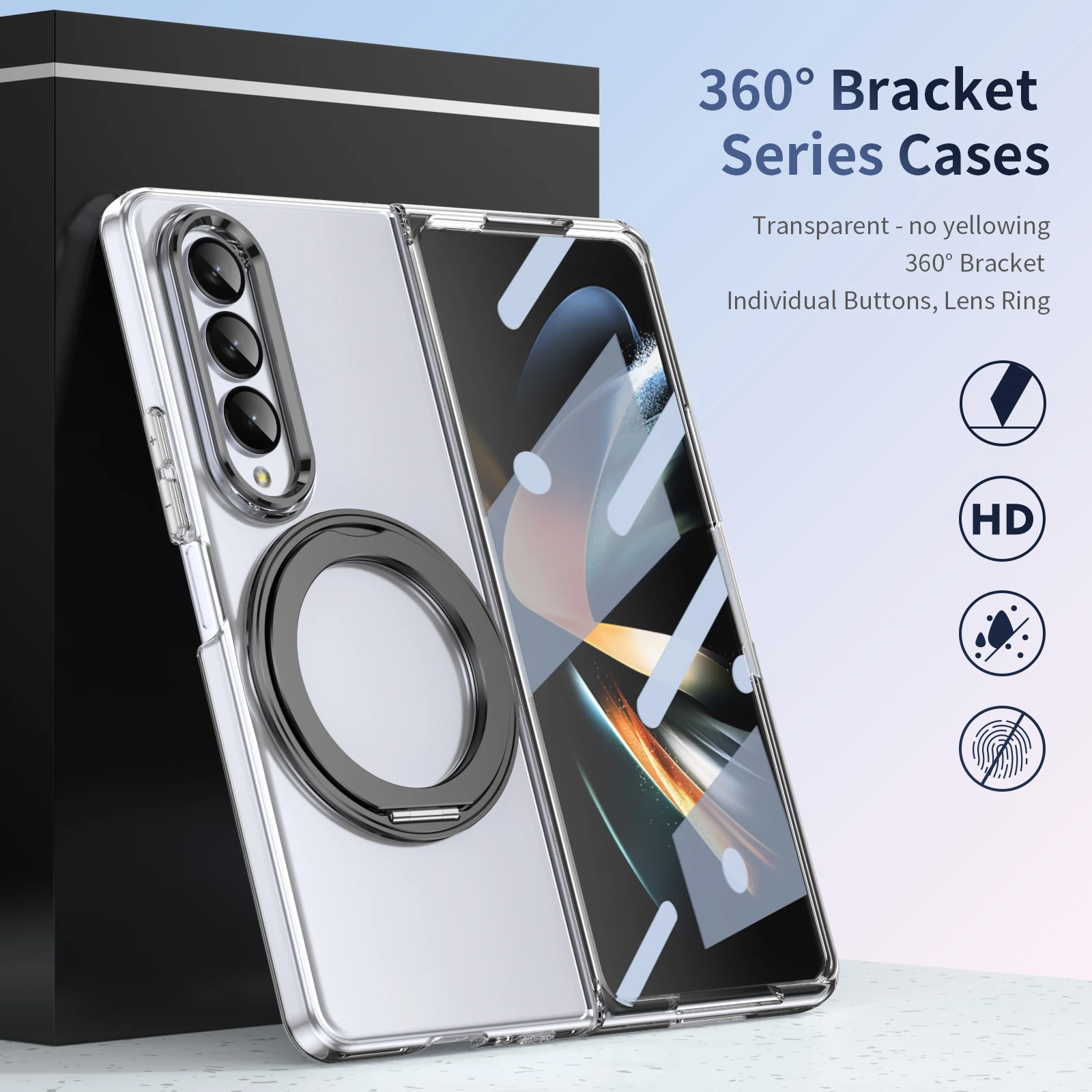 Strong Magnetic Transparent Clear Phone Case With 360° Rotatable Bracket Stand For Samsung For Galaxy Z Fold 7 Fold 6 Fold 5/4
Strong Magnetic Transparent Clear Phone Case With 360° Rotatable Bracket Stand For Samsung For Galaxy Z Fold 7 Fold 6 Fold 5/4