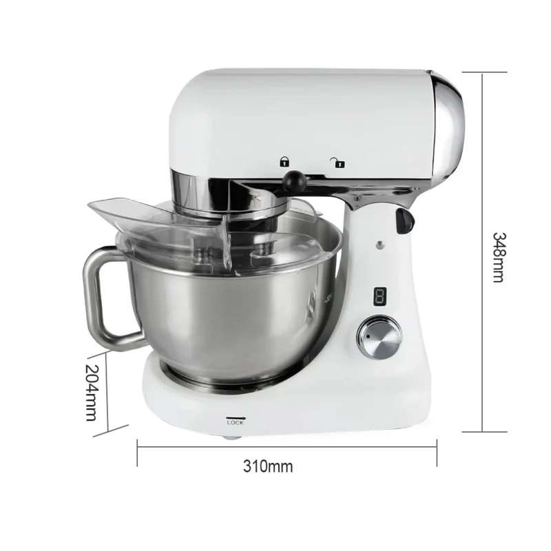 5L 1000W Bowl-Lift 6-Speed Tilt-Head Double Hooks Metal Cast Kitchen Stand Mixer With Egg Whisk Dough Kneading Food Mixing
5L 1000W Bowl-Lift 6-Speed Tilt-Head Double Hooks Metal Cast Kitchen Stand Mixer With Egg Whisk Dough Kneading Food Mixing