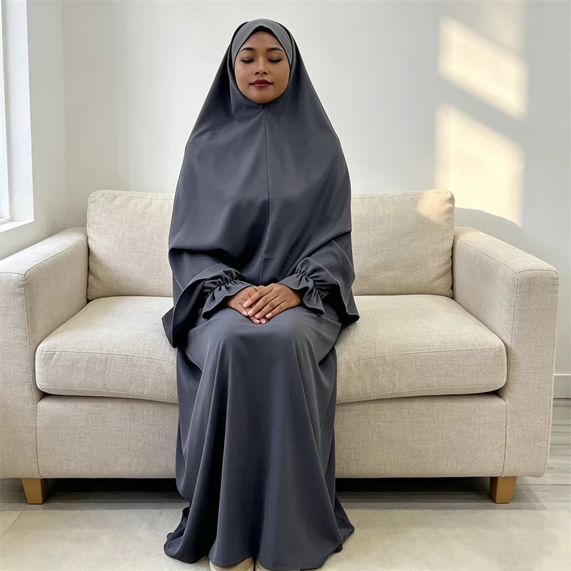 2pcs Muslim Women Hooded Tops Skirt Full Cover Prayer Garment Eid Ramadan Abayas Khimar Islamic Clothing Turkey Robe Abaya Dress
2pcs Muslim Women Hooded Tops Skirt Full Cover Prayer Garment Eid Ramadan Abayas Khimar Islamic Clothing Turkey Robe Abaya Dress
