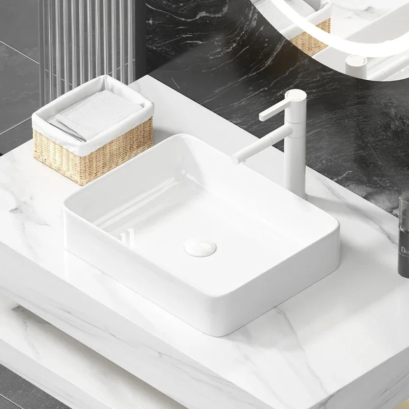 Nordic Bathroom Sink Ceramic Washbasin Rectangular Balcony Mini Vessel Sink White Washroom Toilet Washing Basin with Faucet
Nordic Bathroom Sink Ceramic Washbasin Rectangular Balcony Mini Vessel Sink White Washroom Toilet Washing Basin with Faucet