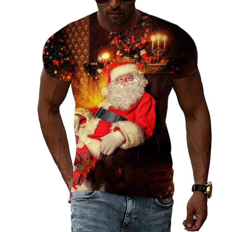 New Trend Creativity Christmas Day graphic t shirts Summer Fashion 3D Print Casual short sleeve t-shirts Hip Hop Men's t-shirt
New Trend Creativity Christmas Day graphic t shirts Summer Fashion 3D Print Casual short sleeve t-shirts Hip Hop Men's t-shirt