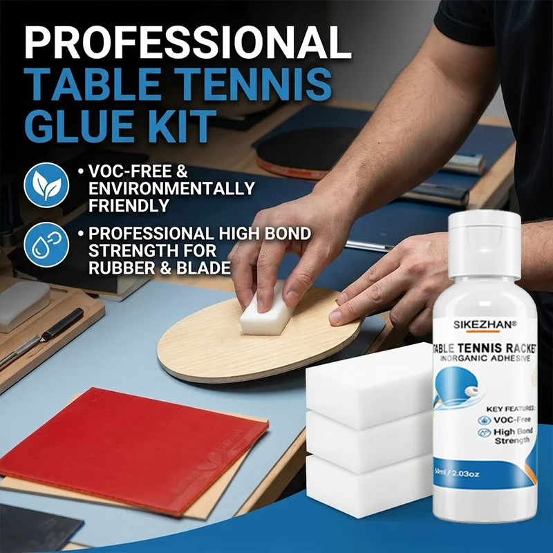 60ml Professional Table Tennis Racket Inorganic Glue Set with Sponges for Quick Bonding and Rubber Maintenance SIKEZHAN
60ml Professional Table Tennis Racket Inorganic Glue Set with Sponges for Quick Bonding and Rubber Maintenance SIKEZHAN