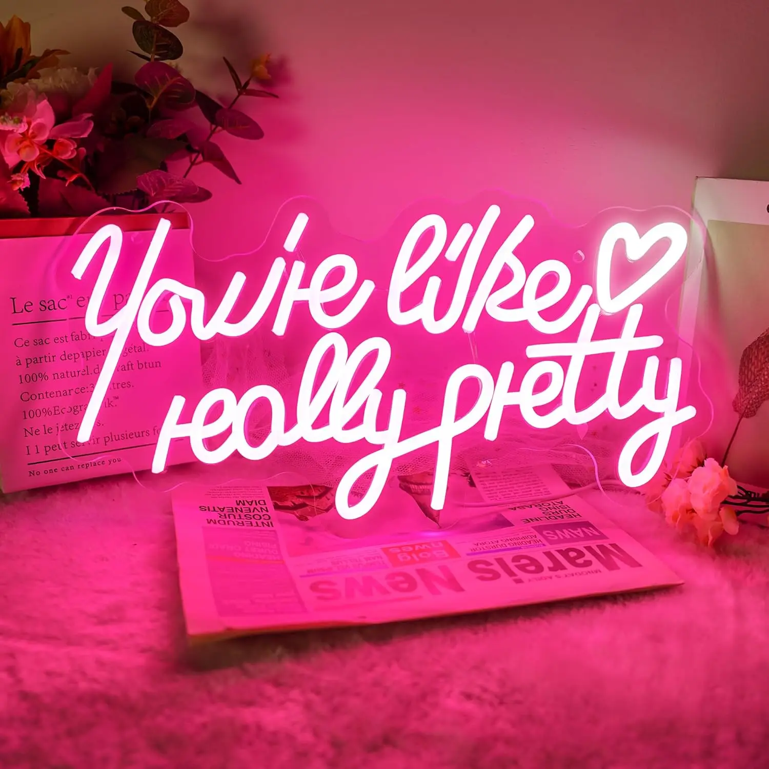 You're Like Really Pretty Neon Sign Pink LED Neon Light for Girls Bedroom Birthday Wedding Party Home Salon Decor Gifts for Mom
You're Like Really Pretty Neon Sign Pink LED Neon Light for Girls Bedroom Birthday Wedding Party Home Salon Decor Gifts for Mom
