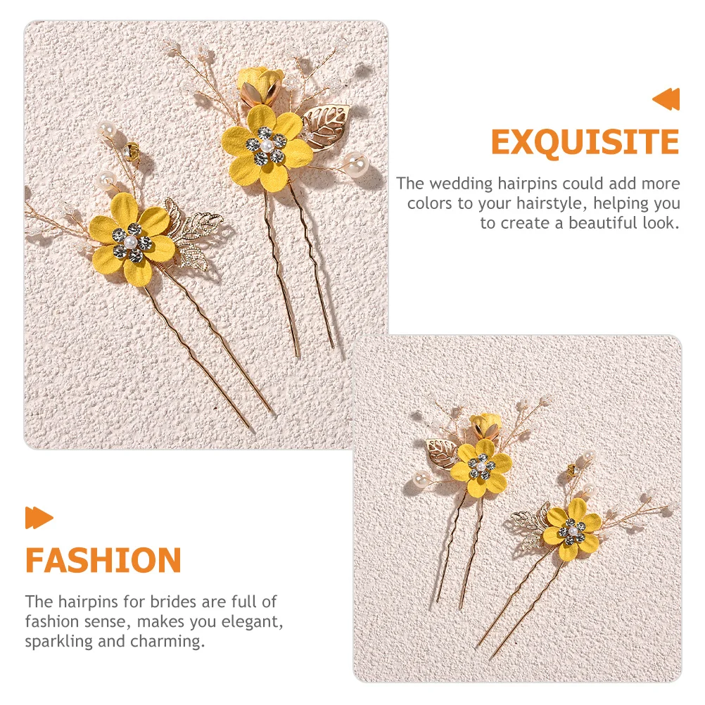 2pcs Wedding Hairpins Bridal Flower Hair Accessories For Women Elegant Sparkling Hairpin Full-Day Wear Not Easy Fall Out Tea 
2pcs Wedding Hairpins Bridal Flower Hair Accessories For Women Elegant Sparkling Hairpin Full-Day Wear Not Easy Fall Out Tea