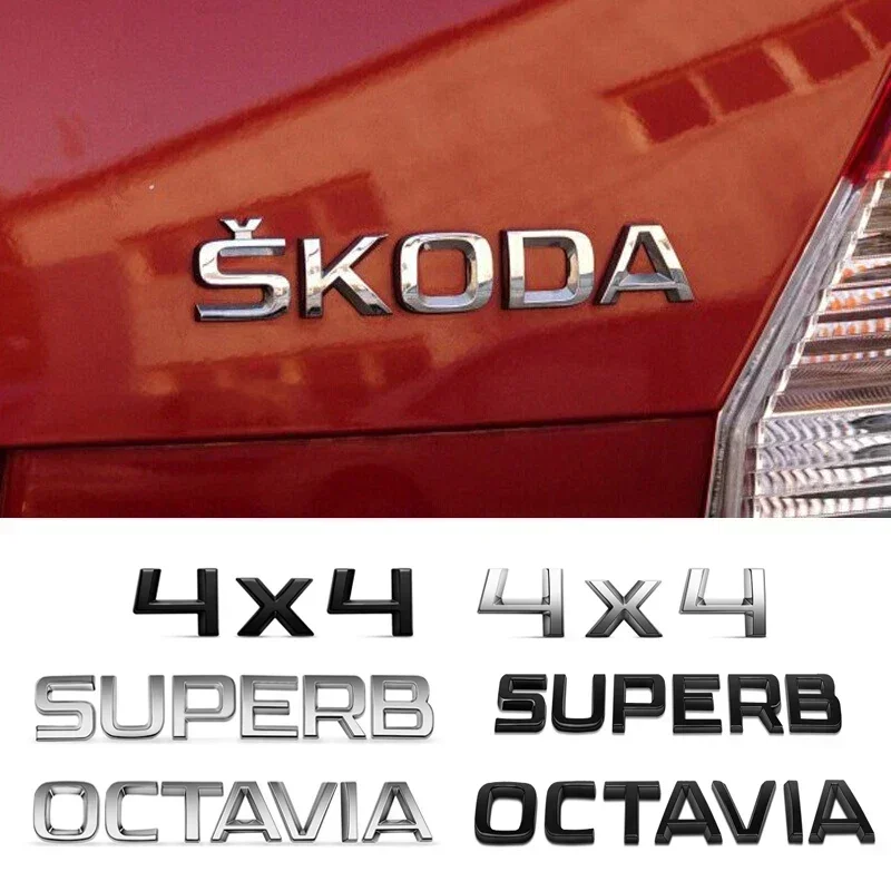Car Rear Trunk Emblem Badge Letter Stickers for SKODA 4x4 Logo Karoq Kamiq Kodiaq Superb Octavia A7 Tour Rapid Yeti
Car Rear Trunk Emblem Badge Letter Stickers for SKODA 4x4 Logo Karoq Kamiq Kodiaq Superb Octavia A7 Tour Rapid Yeti