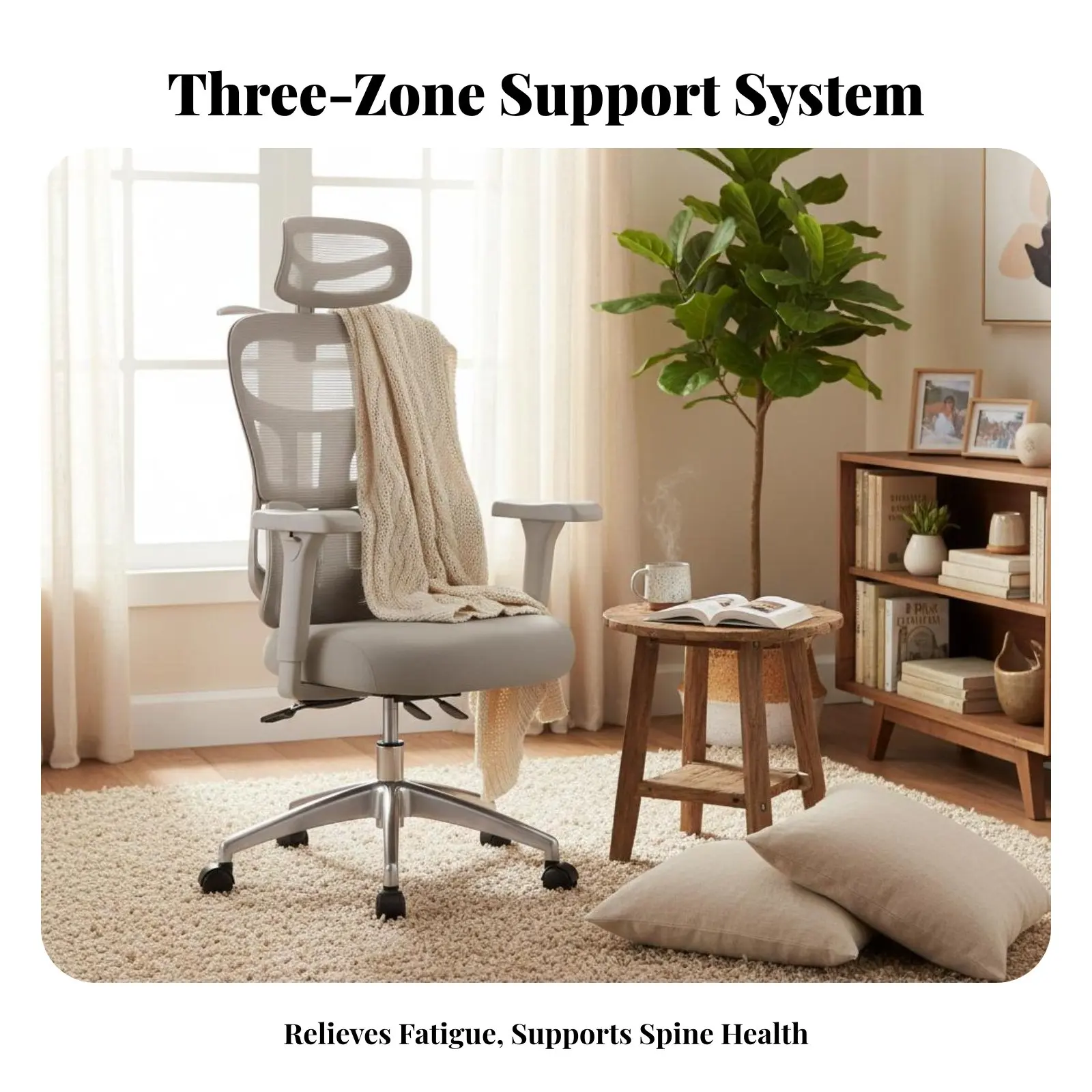 Ergonomic Highspine Mesh Chair Lumbar Support Ergonomic Mesh Chair with Headrest Adjustable Armrests 360-Degree rotate
Ergonomic Highspine Mesh Chair Lumbar Support Ergonomic Mesh Chair with Headrest Adjustable Armrests 360-Degree rotate