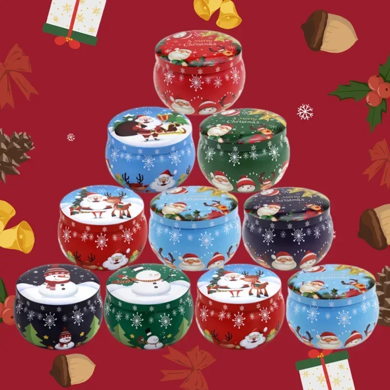 12Pcs Christmas Candle Tin Jars Round Tinplate Aromatherapy Candle Making Containers Candy Jewelry Storage Box Xmas Decoration
12Pcs Christmas Candle Tin Jars Round Tinplate Aromatherapy Candle Making Containers Candy Jewelry Storage Box Xmas Decoration
