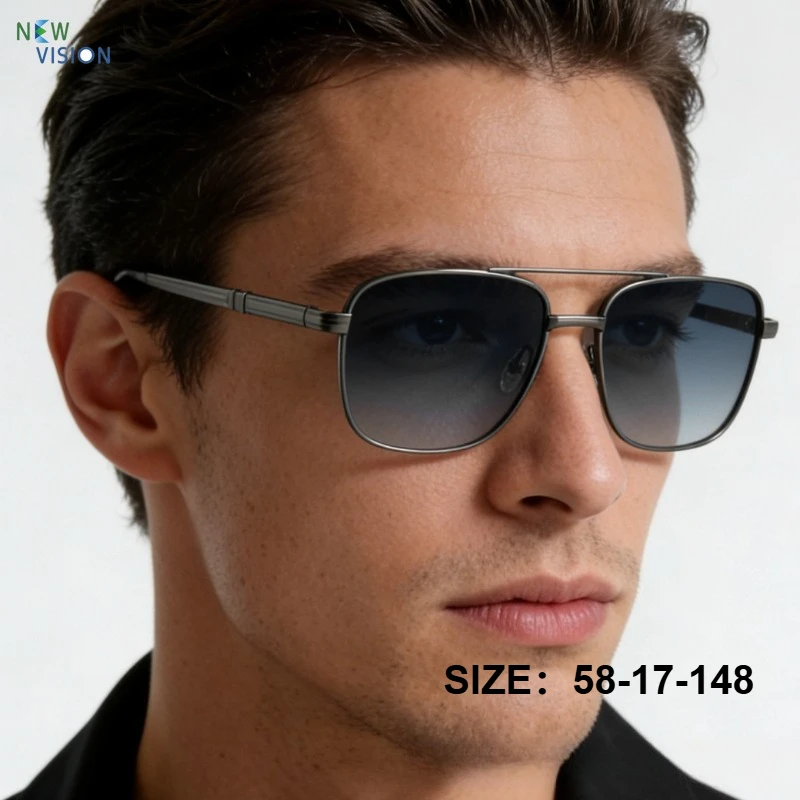 2026 New Pure Titanium Polarized Sunglasses for Men 1107 Fashion Square Double Beam Pilot Outdoor Sunscreen Sun Glasses UV400
2026 New Pure Titanium Polarized Sunglasses for Men 1107 Fashion Square Double Beam Pilot Outdoor Sunscreen Sun Glasses UV400