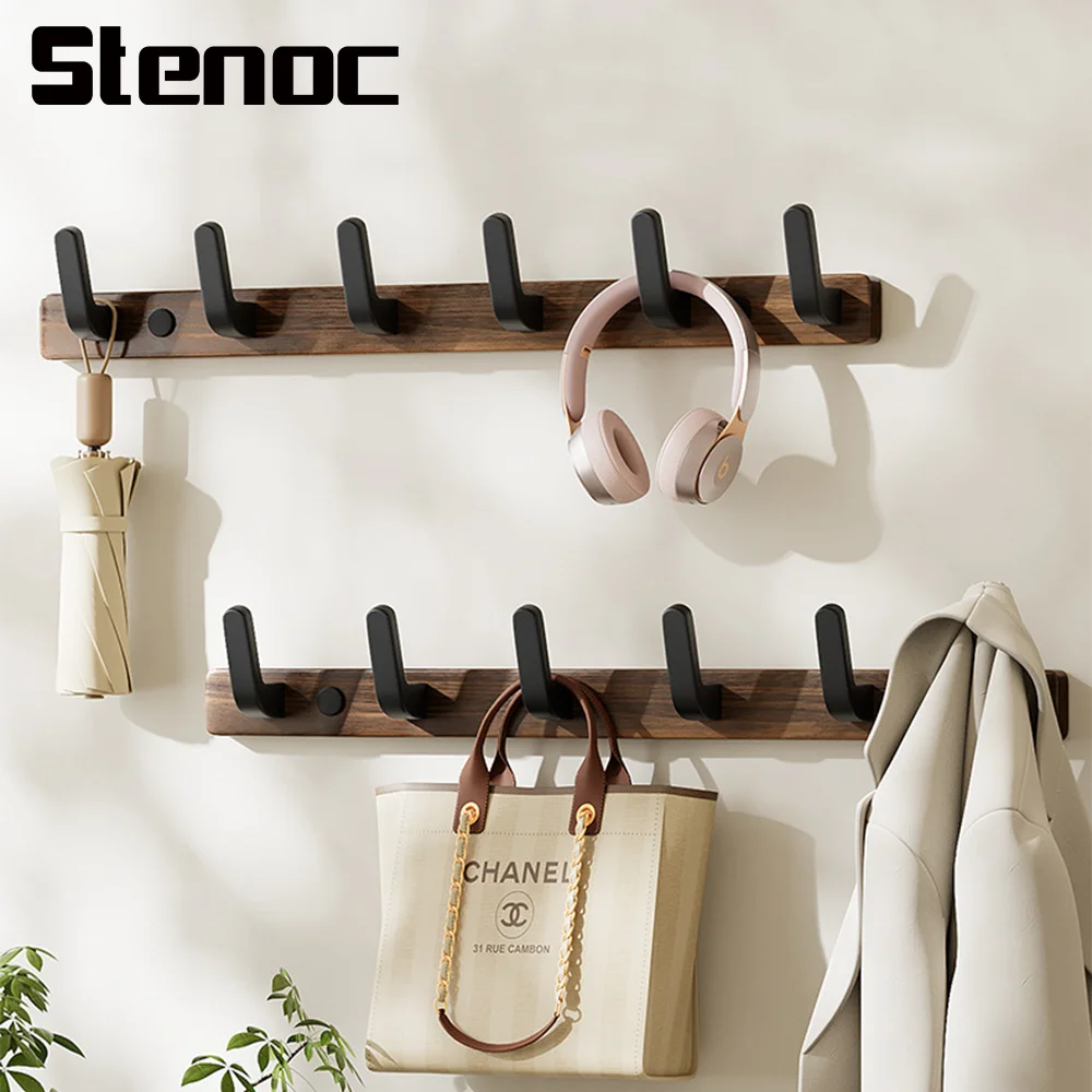 Black Home Save Space Wooden Coat Rack Wall Mounted Bathroom Towel Hook Clothes Hook Behind Living Room Door Simple Storage Hook
Black Home Save Space Wooden Coat Rack Wall Mounted Bathroom Towel Hook Clothes Hook Behind Living Room Door Simple Storage Hook