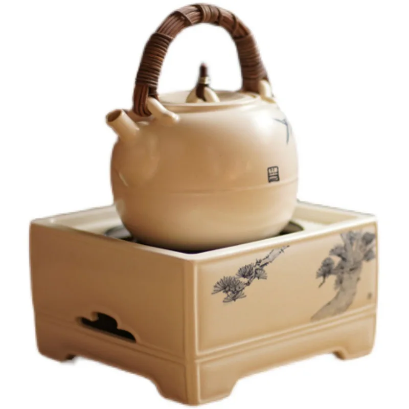 Soda glaze blue and white pine tree Ming style square electric ceramic stove ceramic hand-painted tea set teapot
Soda glaze blue and white pine tree Ming style square electric ceramic stove ceramic hand-painted tea set teapot