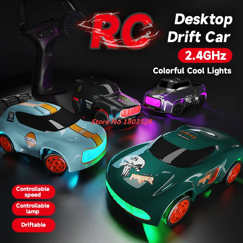 2.4G Mini Desktop Drift Rc Car 4WD Remote Control Car High-Speed RC Racing Car Rechargeable Toy Vehicle Lighting Effects Gifts
2.4G Mini Desktop Drift Rc Car 4WD Remote Control Car High-Speed RC Racing Car Rechargeable Toy Vehicle Lighting Effects Gifts