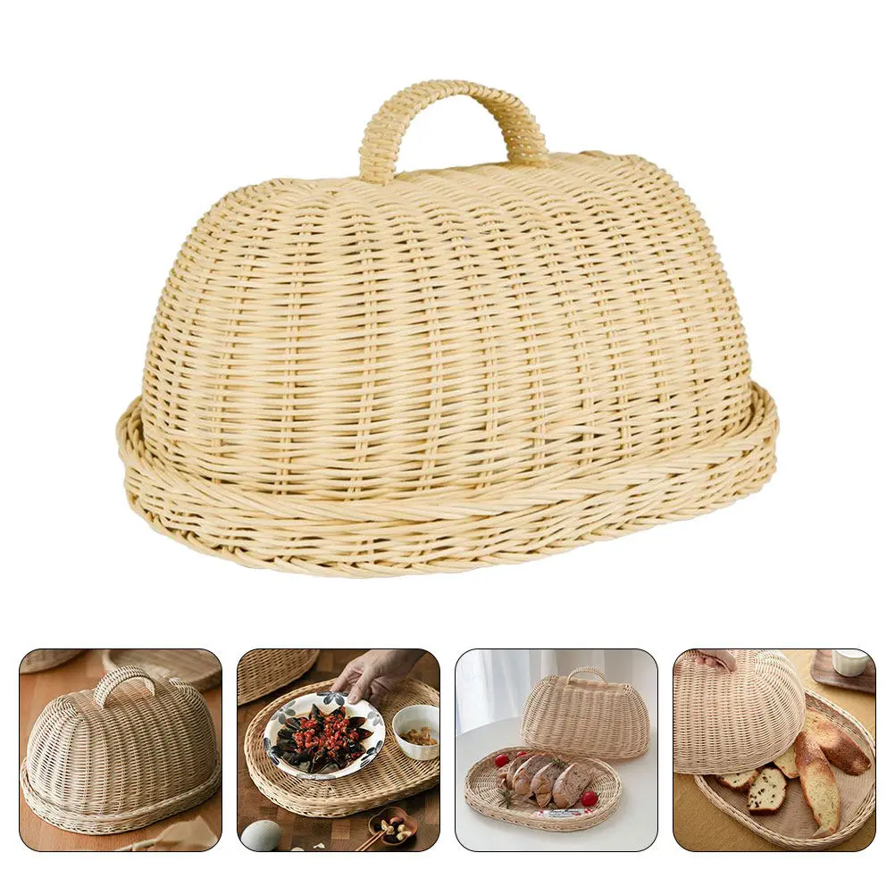 1Set Rattan Food Cover Kitchen Protective Cover Khaki Eco Friendly Food Storage Bread Fruit Basket Kitchen Accessory
1Set Rattan Food Cover Kitchen Protective Cover Khaki Eco Friendly Food Storage Bread Fruit Basket Kitchen Accessory