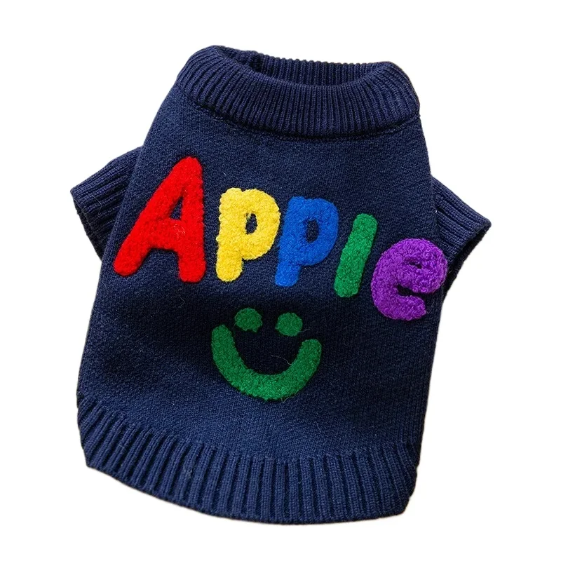 Свитер для собак Happy Colorful Alphabet, осенне-зимний теплый вязаный мягкий пуловер Тедди, одежда для маленьких и средних собак
Свитер для собак Happy Colorful Alphabet, осенне-зимний теплый вязаный мягкий пуловер Тедди, одежда для маленьких и средних собак