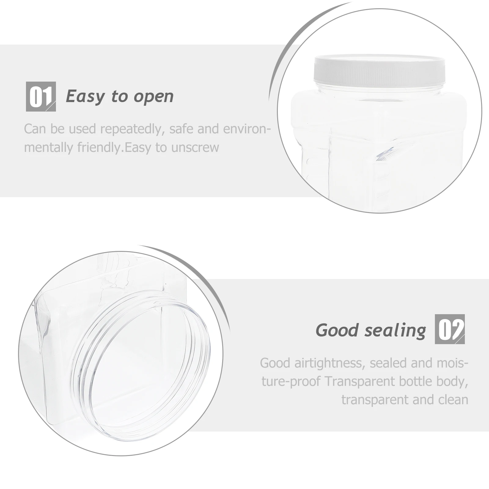 4pcs 1000Ml Grade Pet Jars Transparent Plastic Bottles For Honey Jam Food Spices Kitchen Containers Honey Storage Jars Food
4pcs 1000Ml Grade Pet Jars Transparent Plastic Bottles For Honey Jam Food Spices Kitchen Containers Honey Storage Jars Food