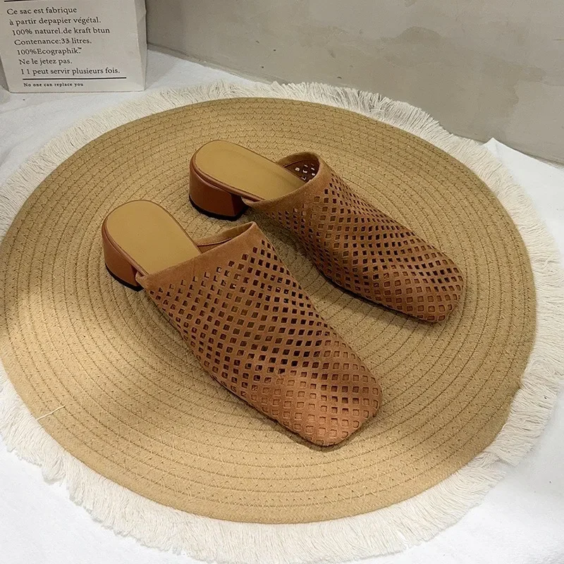 Birkuir без шнуровки с закрытым носком, женские открытые женские шлепанцы из натуральной кожи, шлепанцы на толстом каблуке с квадратным носком, летние пляжные шлепанцы 
Birkuir без шнуровки с закрытым носком, женские открытые женские шлепанцы из натуральной кожи, шлепанцы на толстом каблуке с квадратным носком, летние пляжные шлепанцы