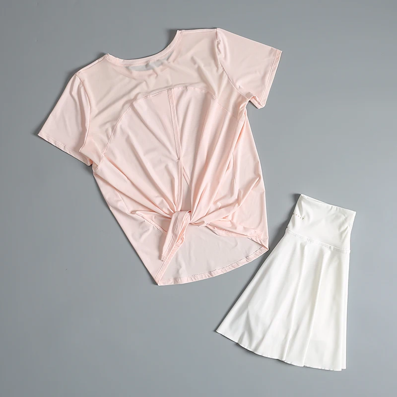 Running sports suit for women in summer loose high-value gym quick-drying short-sleeved outdoor badminton yoga skirt
Running sports suit for women in summer loose high-value gym quick-drying short-sleeved outdoor badminton yoga skirt
