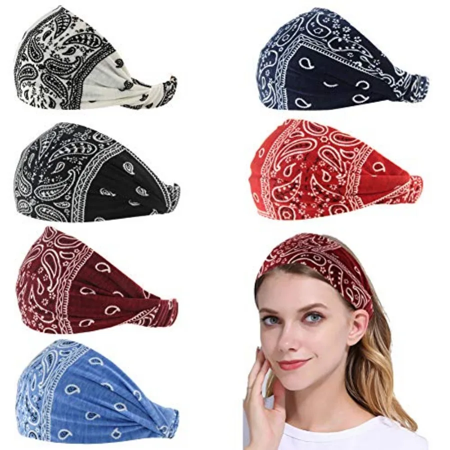 Paisley Bandana Headband for Women with Elastic Yoga Headband Outdoor Hairband Adjustable Turban Headwrap, Pack of 6
Paisley Bandana Headband for Women with Elastic Yoga Headband Outdoor Hairband Adjustable Turban Headwrap, Pack of 6