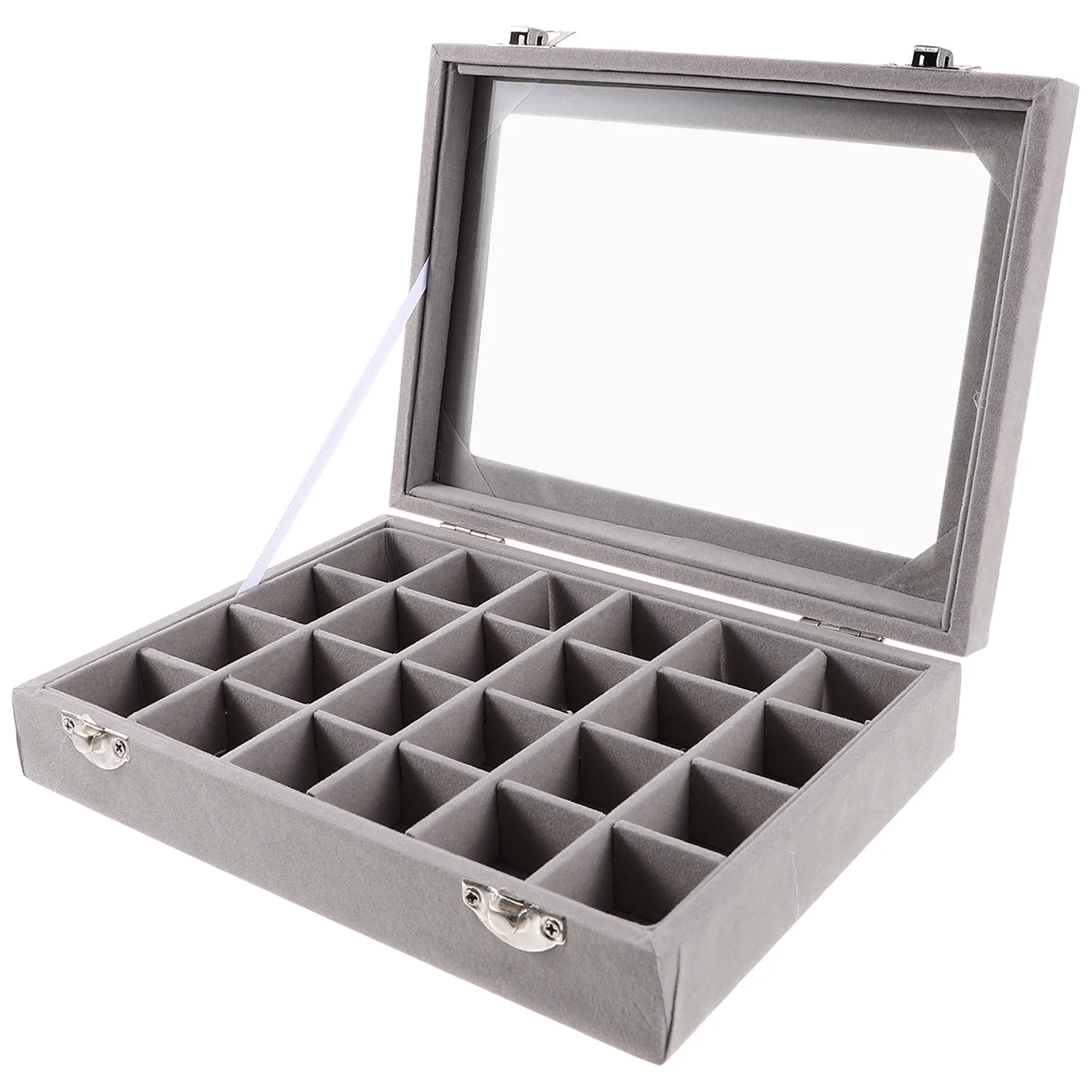 Storage Box 24-Compartment Clear Lid Organizer For Earrings Necklaces Bracelets Rings Desktop Display Case Jewelry Box
Storage Box 24-Compartment Clear Lid Organizer For Earrings Necklaces Bracelets Rings Desktop Display Case Jewelry Box