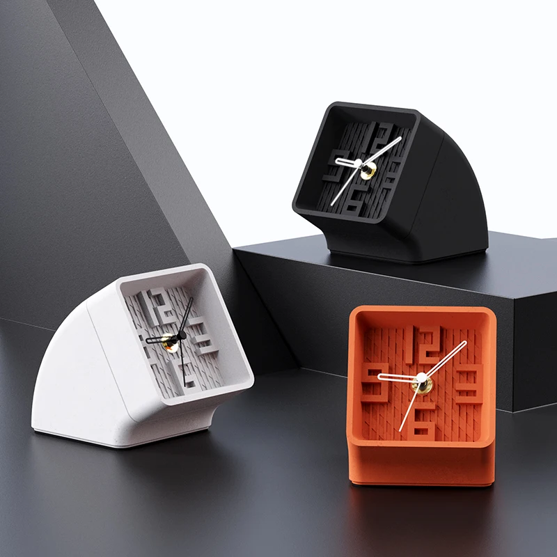 Nordic minimalist cement silent clock desktop ornament office and home study desk clock ornament modern creative home decoration
Nordic minimalist cement silent clock desktop ornament office and home study desk clock ornament modern creative home decoration