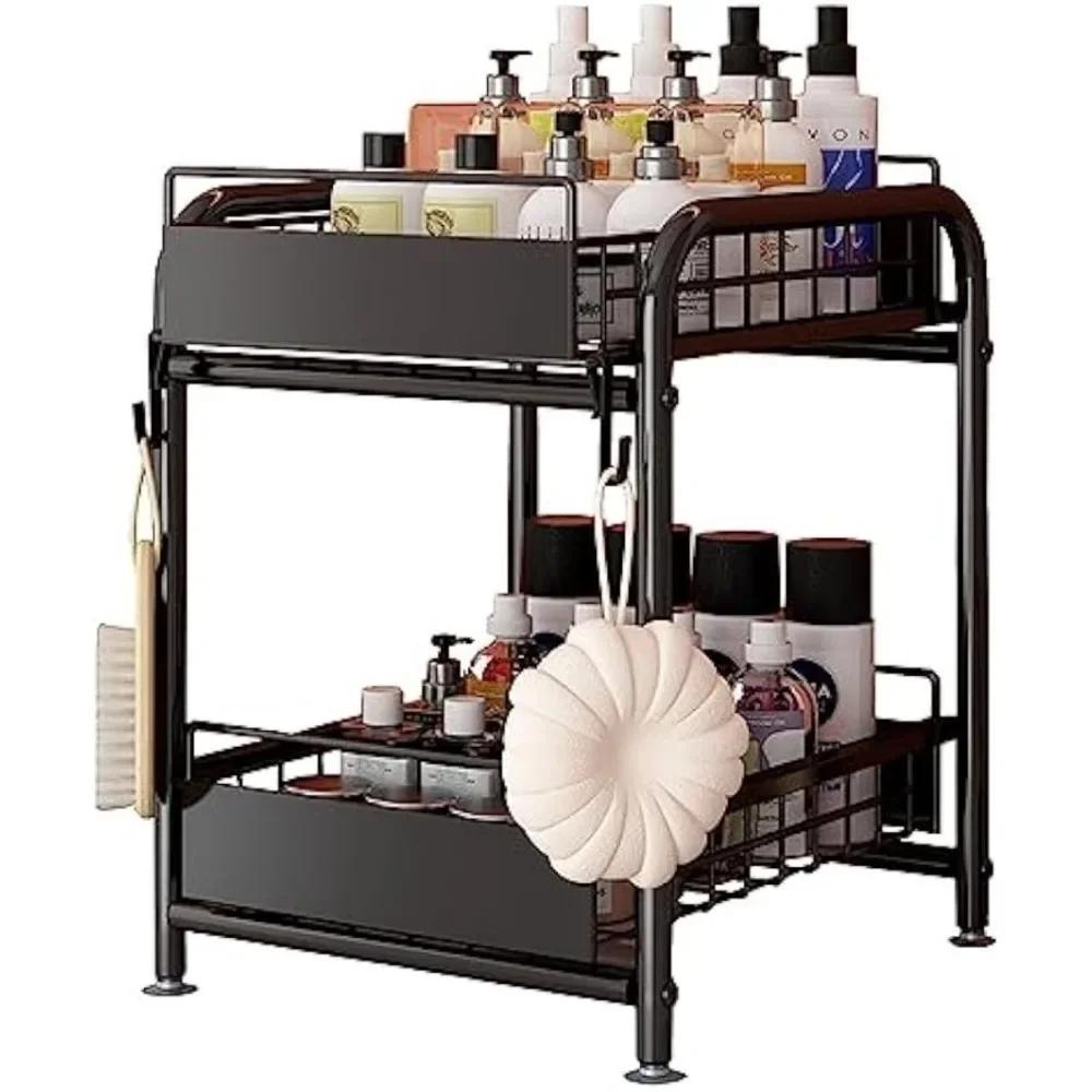 Under Sink Organizer and Storage Bathroom Organizer 2 Tier Pull Out Storage Rack with 2 Hooks Kitchen Cabinet Spice Rack
Under Sink Organizer and Storage Bathroom Organizer 2 Tier Pull Out Storage Rack with 2 Hooks Kitchen Cabinet Spice Rack