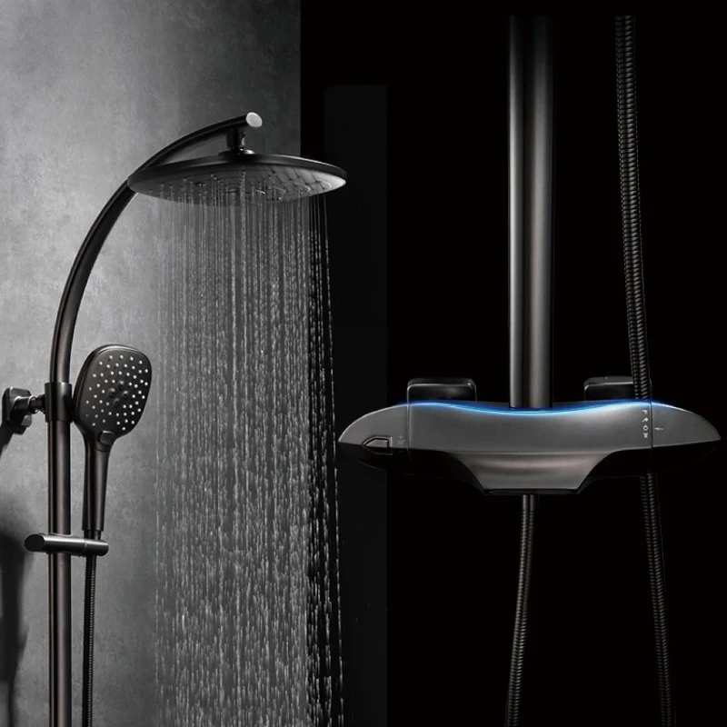 Gun Grey Luxury Brass Shower System with Simple Design, Constant Temperature, Cold and Hot Dual Control 3-Function Shower Faucet
Gun Grey Luxury Brass Shower System with Simple Design, Constant Temperature, Cold and Hot Dual Control 3-Function Shower Faucet