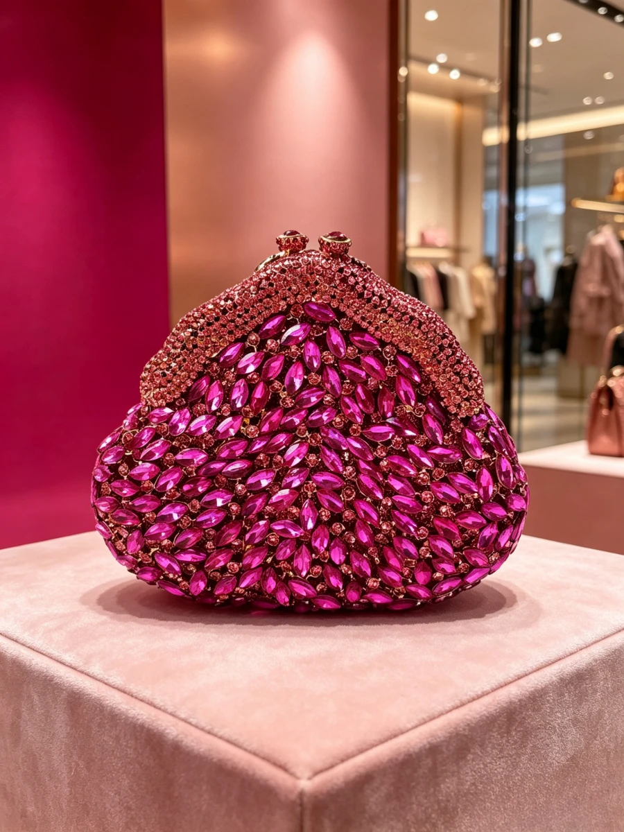Fuchsia Marquise Rhinestone Dumpling Clutch Luxury Crystal Evening Purse For Middle Aged Women Wedding Formal Dress Bag Bolsos
Fuchsia Marquise Rhinestone Dumpling Clutch Luxury Crystal Evening Purse For Middle Aged Women Wedding Formal Dress Bag Bolsos