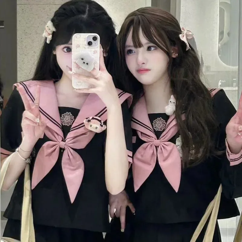 Pink Bow Jk Japanese Sweet Preppy Style Shirts Women Y2k Camisas Short Sleeve Loose Summer Sailor Collar Chemises Femme
Pink Bow Jk Japanese Sweet Preppy Style Shirts Women Y2k Camisas Short Sleeve Loose Summer Sailor Collar Chemises Femme