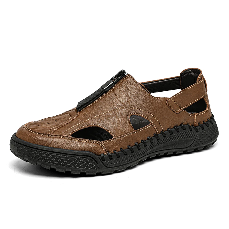 For men's casual summer driving, wear genuine leather toe sandals, breathable and anti-slip beach shoes, and outdoor lightweight
For men's casual summer driving, wear genuine leather toe sandals, breathable and anti-slip beach shoes, and outdoor lightweight