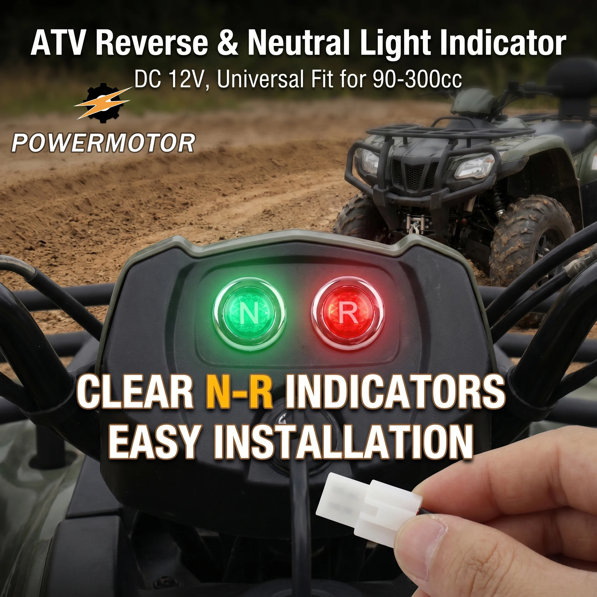 ATV DirtBike Reverse Neutral Light Indicator For Sunl Taotao Loncin Etc 90 110 125 150 200 250 300cc DC 12V Quad Motocross Parts
ATV DirtBike Reverse Neutral Light Indicator For Sunl Taotao Loncin Etc 90 110 125 150 200 250 300cc DC 12V Quad Motocross Parts