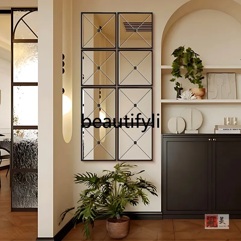 French restaurant wall decorative mirror American wall hanging mirror light luxury square hanging mirror customization
French restaurant wall decorative mirror American wall hanging mirror light luxury square hanging mirror customization