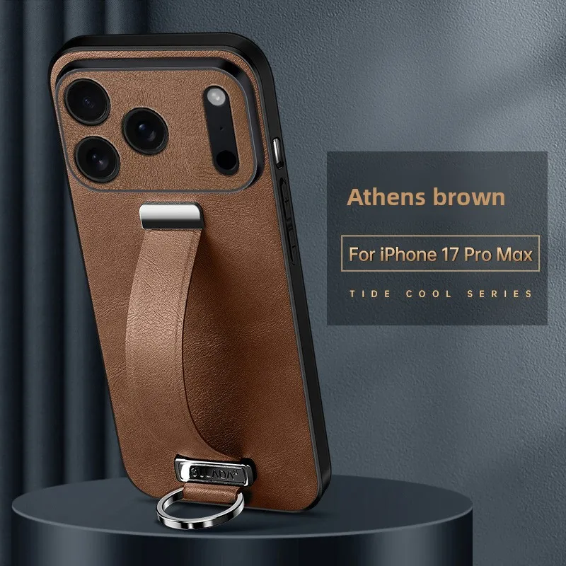 Чехол SULADA Trendy Cool с ремешком на запястье, наклейка-подставка, простой кожаный защитный мягкий чехол для iPhone16 Pro Max 
Чехол SULADA Trendy Cool с ремешком на запястье, наклейка-подставка, простой кожаный защитный мягкий чехол для iPhone16 Pro Max