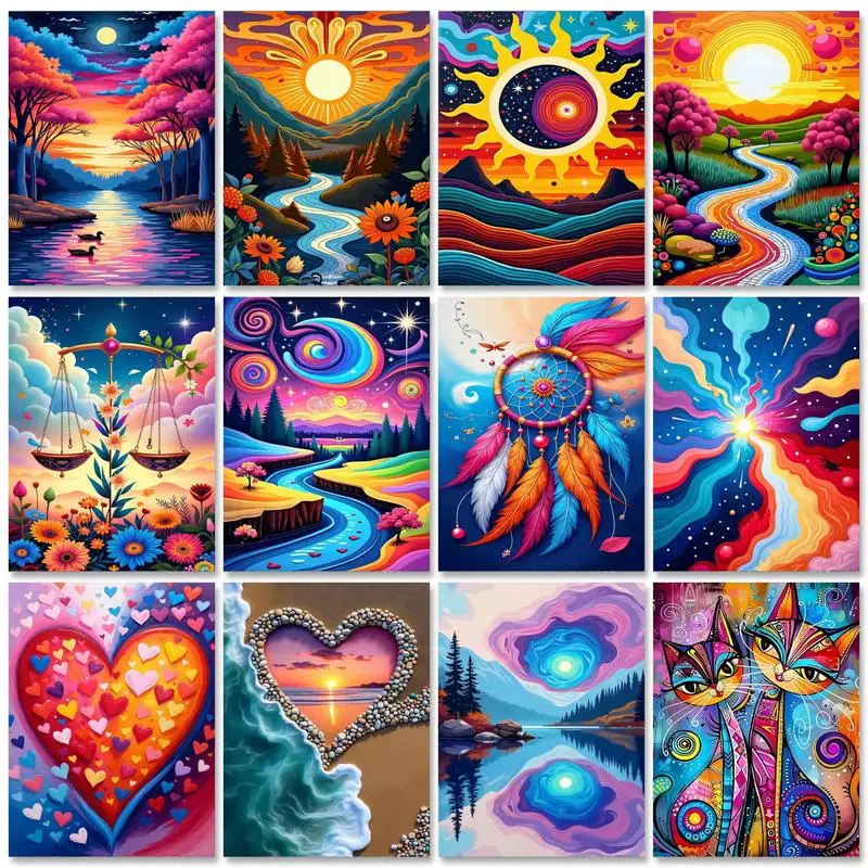 GATYZTORY Modern Painting By Numbers With Frame 40x50cm Kits Abstract Landscape Picture With Numbers For Home Decors
GATYZTORY Modern Painting By Numbers With Frame 40x50cm Kits Abstract Landscape Picture With Numbers For Home Decors