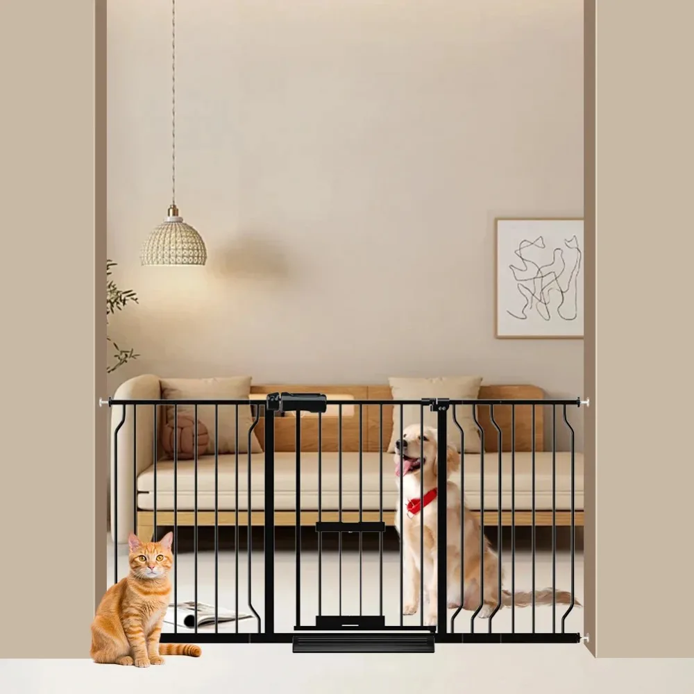 Baby Safety Gate with Cat Door,57"-66" Extra Wide Pressure Mount Pet Gate Black Metal
Baby Safety Gate with Cat Door,57"-66" Extra Wide Pressure Mount Pet Gate Black Metal