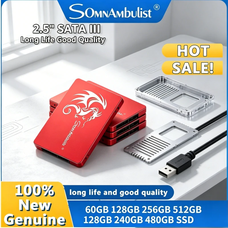 SomnAmbulist Sata3 SSD Solid State Drive 2.5 60GB 128GB 256GB 512GB 128GB 240GB 480GB for Laptop Desktop Hot Sale
SomnAmbulist Sata3 SSD Solid State Drive 2.5 60GB 128GB 256GB 512GB 128GB 240GB 480GB for Laptop Desktop Hot Sale