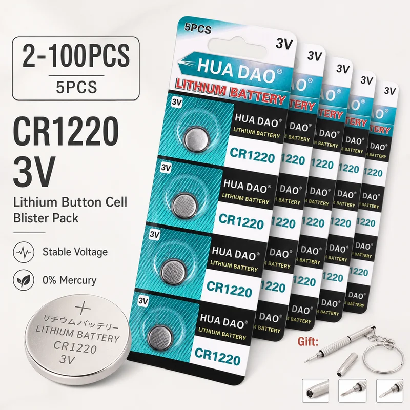 Lithium Coin Cell Battery CR1220 3V 1PCS Replacement Button Cell ECR1220 GPCR1220 5012LC For Watch Remote Key Fob
Lithium Coin Cell Battery CR1220 3V 1PCS Replacement Button Cell ECR1220 GPCR1220 5012LC For Watch Remote Key Fob