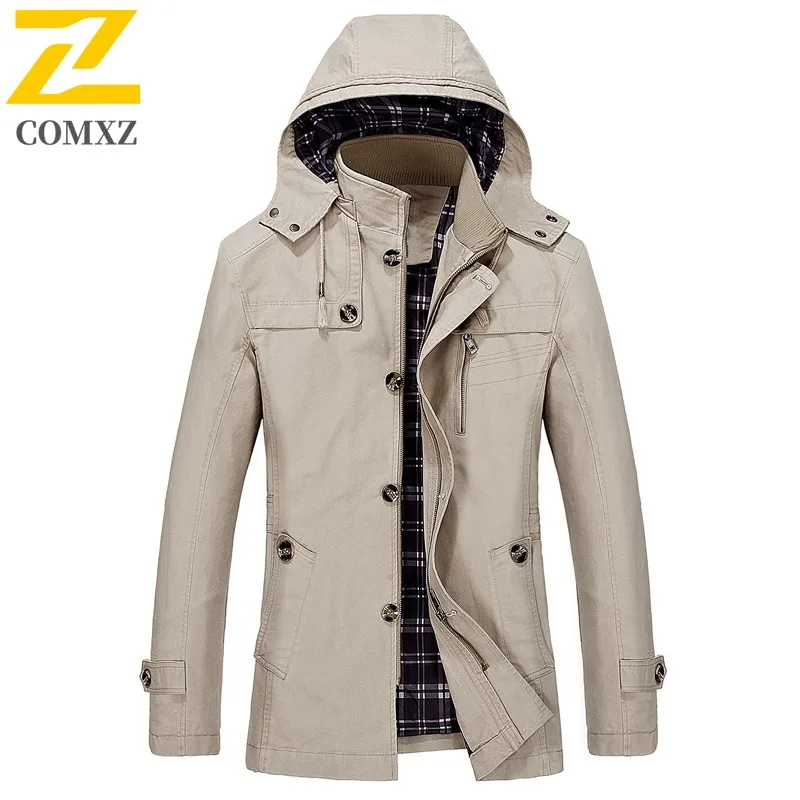COMXZ Мужская уличная походная ветровка с капюшоном, весенне-осенняя ветрозащитная водонепроницаемая куртка, свободная куртка на молнии с несколькими карманами
COMXZ Мужская уличная походная ветровка с капюшоном, весенне-осенняя ветрозащитная водонепроницаемая куртка, свободная куртка на молнии с несколькими карманами