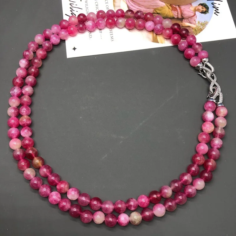 Qingdao Medieval Jewelry Classic Double-layer Watermelon Red Natural Stone Beaded Necklace Double Variety Wear Short Sweater Cha
Qingdao Medieval Jewelry Classic Double-layer Watermelon Red Natural Stone Beaded Necklace Double Variety Wear Short Sweater Cha