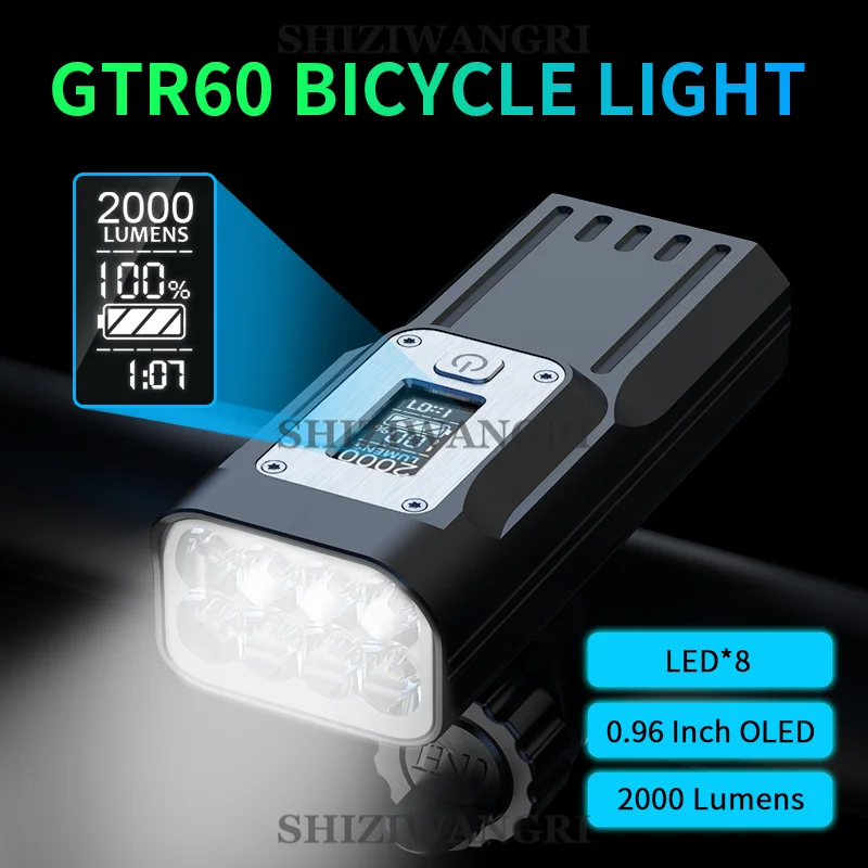8 * T6 NGTR60 мощсветильник фонарь с OLED-дисплеем, 10000 мАч, перезаряжаемый велосипедный налобный фонарь, фонасветильник с зарядкой типа C, лампа лм
8 * T6 NGTR60 мощсветильник фонарь с OLED-дисплеем, 10000 мАч, перезаряжаемый велосипедный налобный фонарь, фонасветильник с зарядкой типа C, лампа лм