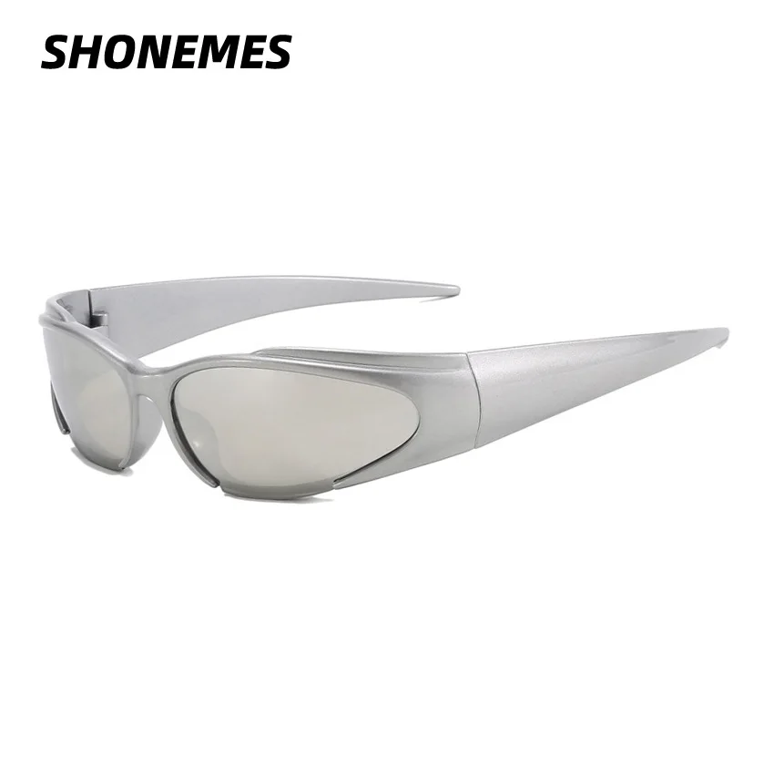 SHONEMES овальные солнцезащитные очки в стиле ретро, панк, футуристические оттенки Y2K, уличные солнцезащитные очки UV400, черные, серебристые, серые, зеленые для мужчин и женщин
SHONEMES овальные солнцезащитные очки в стиле ретро, панк, футуристические оттенки Y2K, уличные солнцезащитные очки UV400, черные, серебристые, серые, зеленые для мужчин и женщин