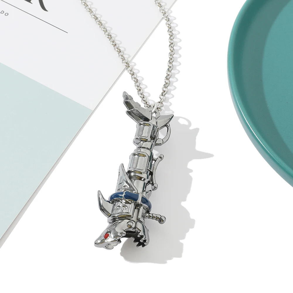 Arcane Jinx Anime Cannon Sharkbone Metal Pendant Necklace Game Theme Jewelry for Anime Fans Peripheral Accessories
Arcane Jinx Anime Cannon Sharkbone Metal Pendant Necklace Game Theme Jewelry for Anime Fans Peripheral Accessories
