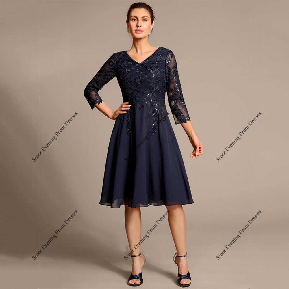 A Line Short Mother of Bride Dresses with Lace Simple 3/4 Sleeve Wedding Party Dresses for Girls 2025 Summer New Robe De Soirée
A Line Short Mother of Bride Dresses with Lace Simple 3/4 Sleeve Wedding Party Dresses for Girls 2025 Summer New Robe De Soirée