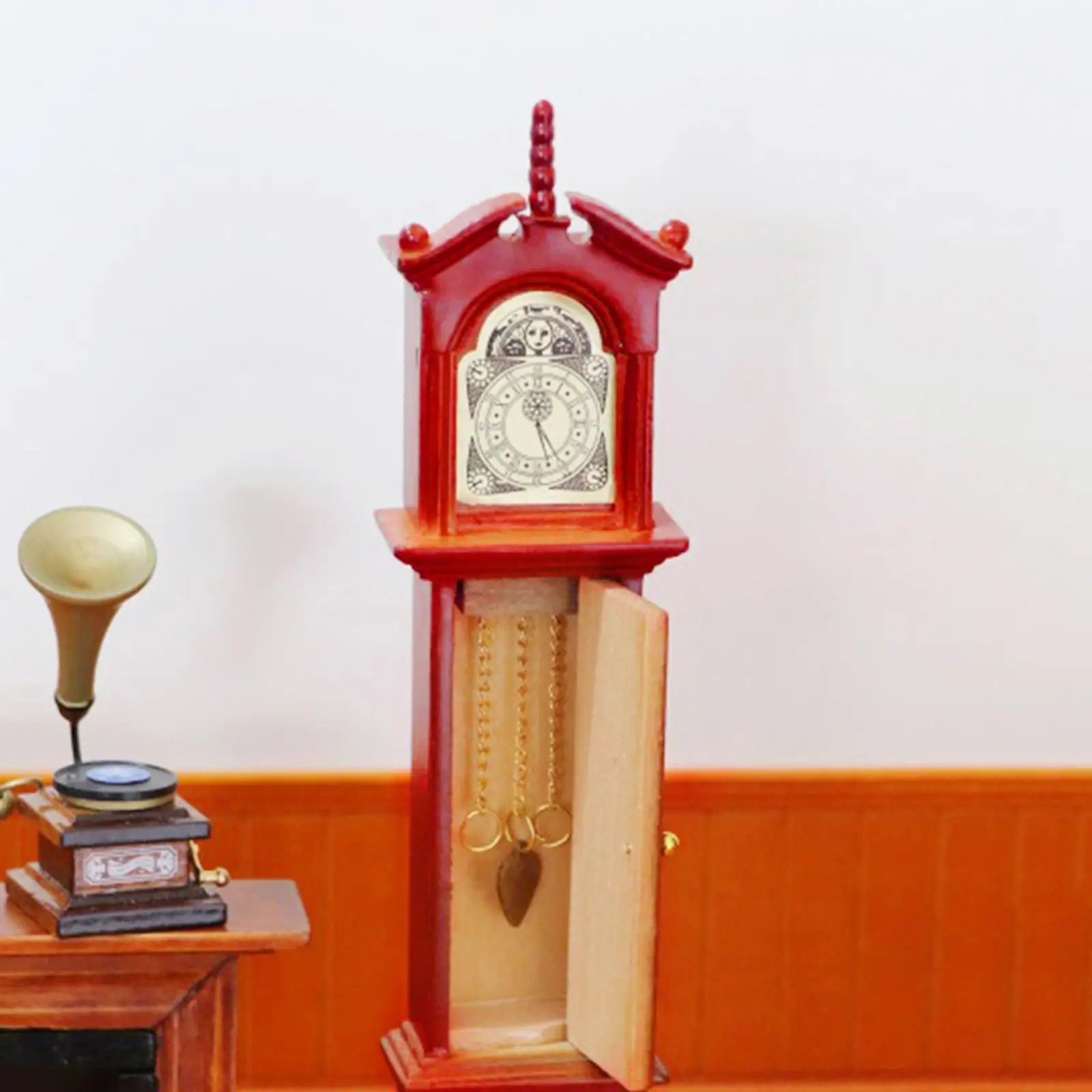 Miniature Dollhouse Grandfather Clock, Mahogany, Non-functioning, Scale 1:12
Miniature Dollhouse Grandfather Clock, Mahogany, Non-functioning, Scale 1:12