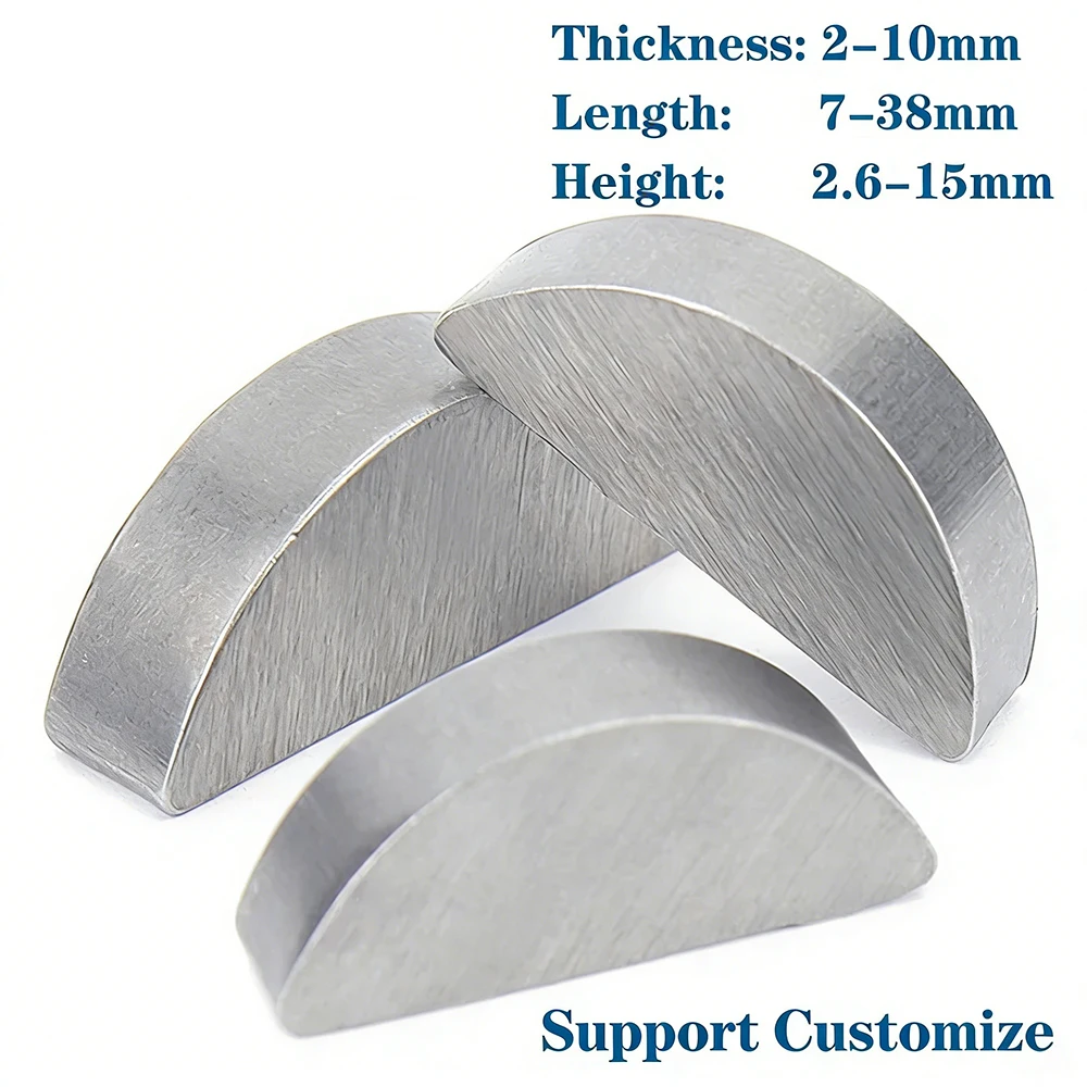 2-50Pcs M2 M2.5 M3 M4 M5 M6 M8 M10 A3 Woodruff Keys Carbon Steel Metal Flat Semi-circular Half-Moon Bond Key Support Customize
2-50Pcs M2 M2.5 M3 M4 M5 M6 M8 M10 A3 Woodruff Keys Carbon Steel Metal Flat Semi-circular Half-Moon Bond Key Support Customize