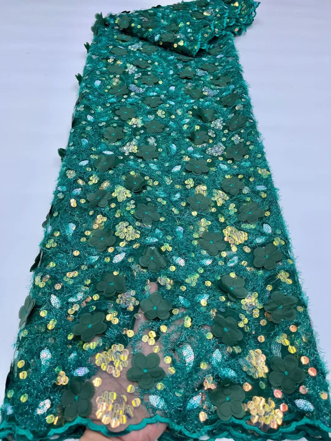 2022 High Quality Green African French Multicolor Sequins Net Lace Fabric For Wedding Latest 3D Flower Nigerian Fabrics Sewing
2022 High Quality Green African French Multicolor Sequins Net Lace Fabric For Wedding Latest 3D Flower Nigerian Fabrics Sewing