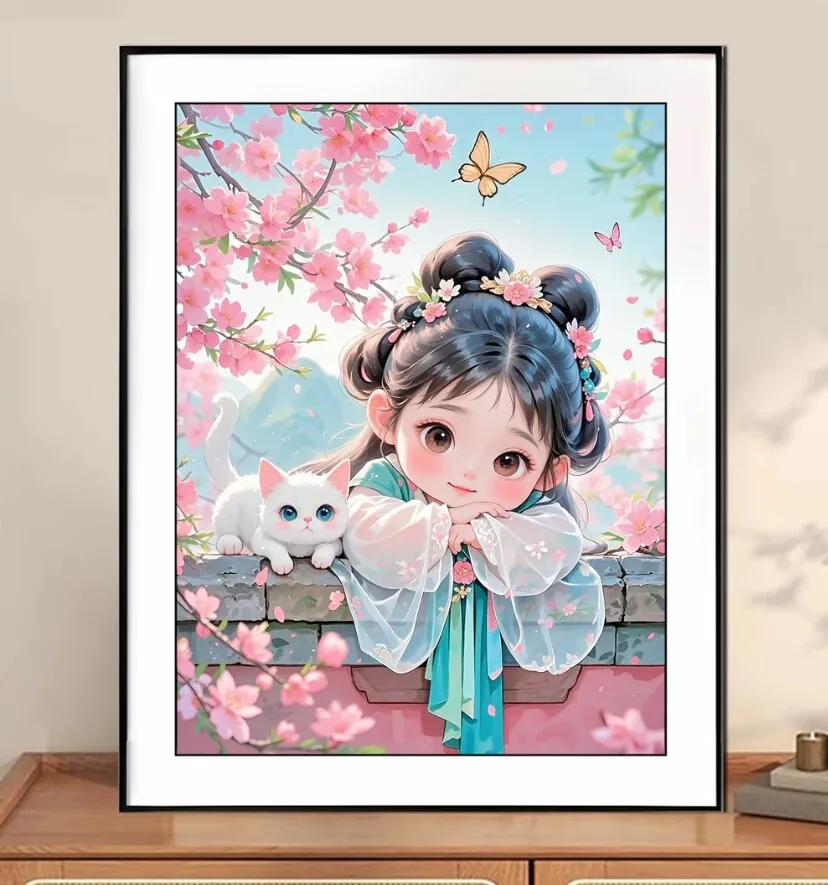 Printed Cross Stitch Kit 9ct 60x80cm Peach Girl and Cat DIY Embroidery Set Handicraft Floss Needle Crafts
Printed Cross Stitch Kit 9ct 60x80cm Peach Girl and Cat DIY Embroidery Set Handicraft Floss Needle Crafts