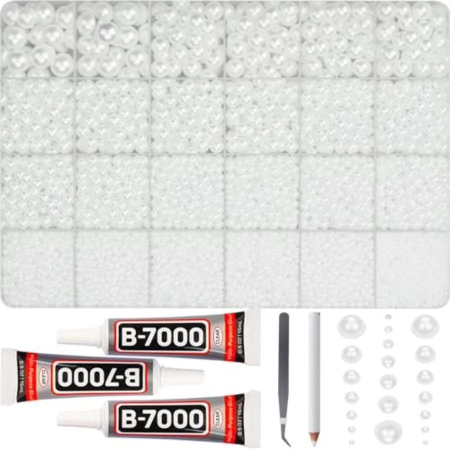 16500Pcs Half Pearls Beads for Crafting, Flat Back White Pearls 2-10mm Flatback Decor Rhinestones Gems Diamond Mixed Sizes Beda
16500Pcs Half Pearls Beads for Crafting, Flat Back White Pearls 2-10mm Flatback Decor Rhinestones Gems Diamond Mixed Sizes Beda