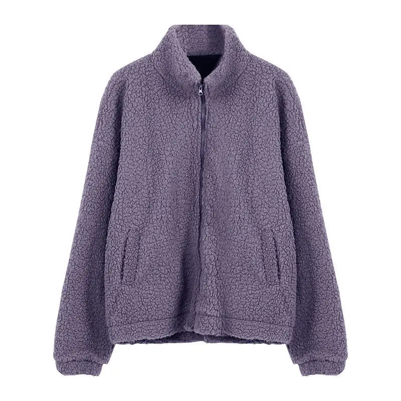 Purple Coat Women's Lamb Wool Casual 2022 Autumn and Winter New Korean Version Loose All-match Thickened Top Coat Women Clothes
Purple Coat Women's Lamb Wool Casual 2022 Autumn and Winter New Korean Version Loose All-match Thickened Top Coat Women Clothes