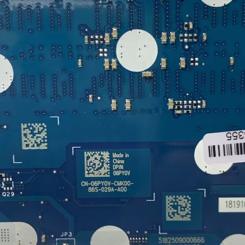 CN-06PY0V 06PY0V 6PY0V LA-F551P With SR3YY I7-8750H CPU N17E-G1-A1 GTX1060 For Dell 15 R4 17 R5 Laptop Motherboard 100%Tested OK
CN-06PY0V 06PY0V 6PY0V LA-F551P With SR3YY I7-8750H CPU N17E-G1-A1 GTX1060 For Dell 15 R4 17 R5 Laptop Motherboard 100%Tested OK