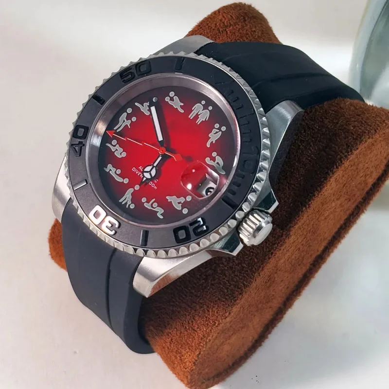 40mm Sub mariner Red Single Calendar Watch Sapphire Glass 316L Stainless Steel Suitable for NH35 Automatic Movement 5BAR
40mm Sub mariner Red Single Calendar Watch Sapphire Glass 316L Stainless Steel Suitable for NH35 Automatic Movement 5BAR
