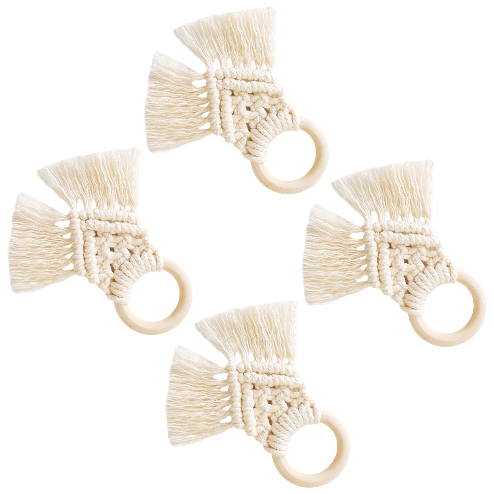 4pcs Napkin Rings Wooden Handmade Cotton Rope Decorative for Party Wedding Home Restaurant Table Decoration Napkin Clasp
4pcs Napkin Rings Wooden Handmade Cotton Rope Decorative for Party Wedding Home Restaurant Table Decoration Napkin Clasp